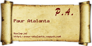 Paur Atalanta névjegykártya